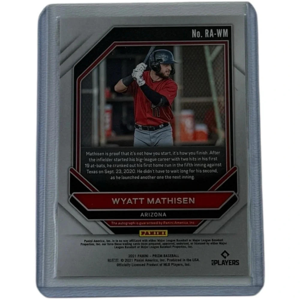 2021 Panini Prizm Wyatt Mathisen‎ RC #RA-WM Rookie AUTO Diamondbacks